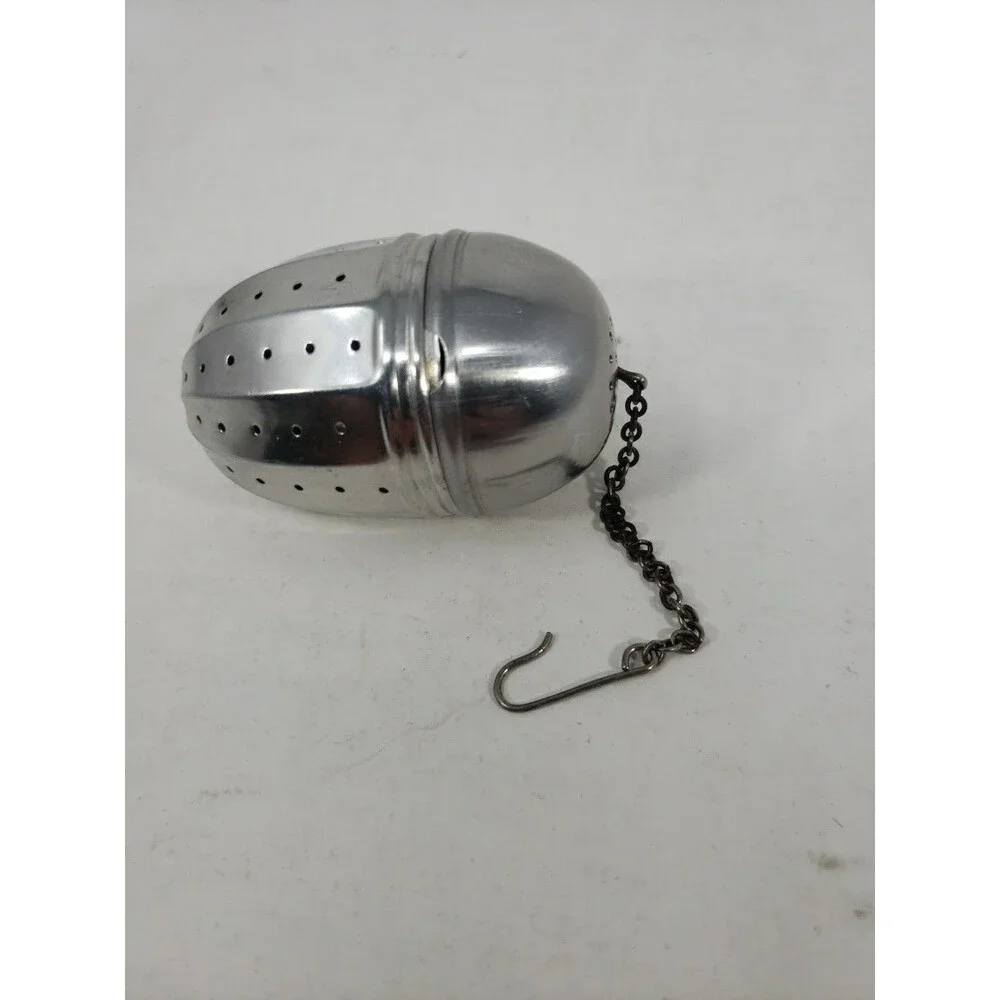 Vintage Stainless Steel Acorn Tea Infuser Loose Leaf Tea Steeper Ball with Chain